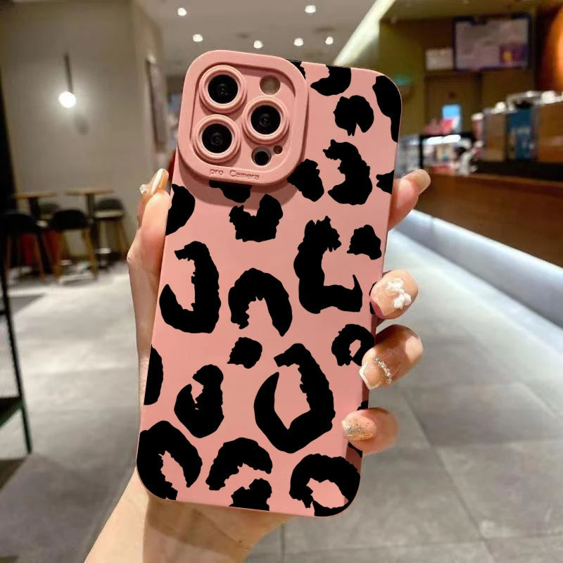 Leopard Design Camera Protective Phone Case for iPhone 16 Cases iPhone 17 Air 15 14 13 12 11 Pro Max 16E XS XR X 7 8 Plus Cover Best home products