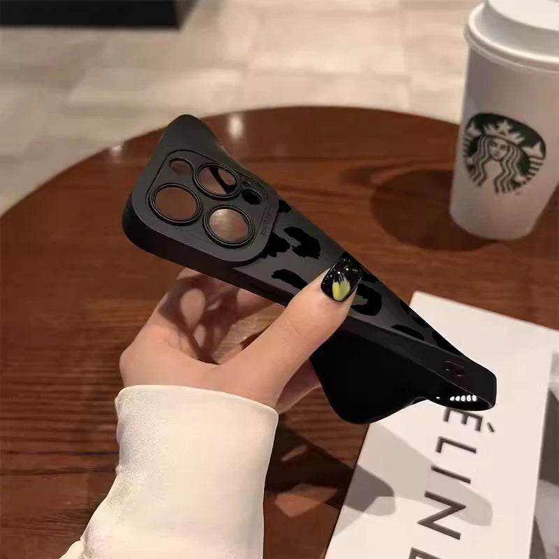 Leopard Design Camera Protective Phone Case for iPhone 16 Cases iPhone 17 Air 15 14 13 12 11 Pro Max 16E XS XR X 7 8 Plus Cover