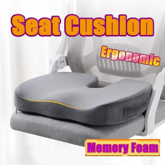 Office Seat Cushions Ergonomic Memory Cotton Office Cushion Back Tailbone Pain Relief Buttock Pads Hips Support Cushion Pillows