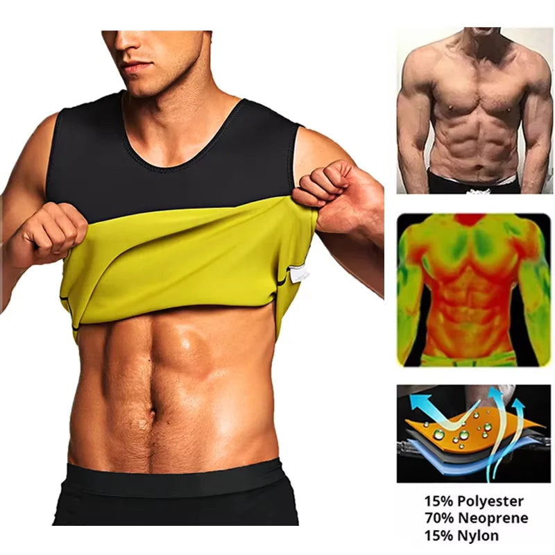 Men Training T-shirts Sauna Effect Sports Vest Exercise Tops Fitness Clothes Slimming Weight Loss Sportswear Workout Activewear Best home products