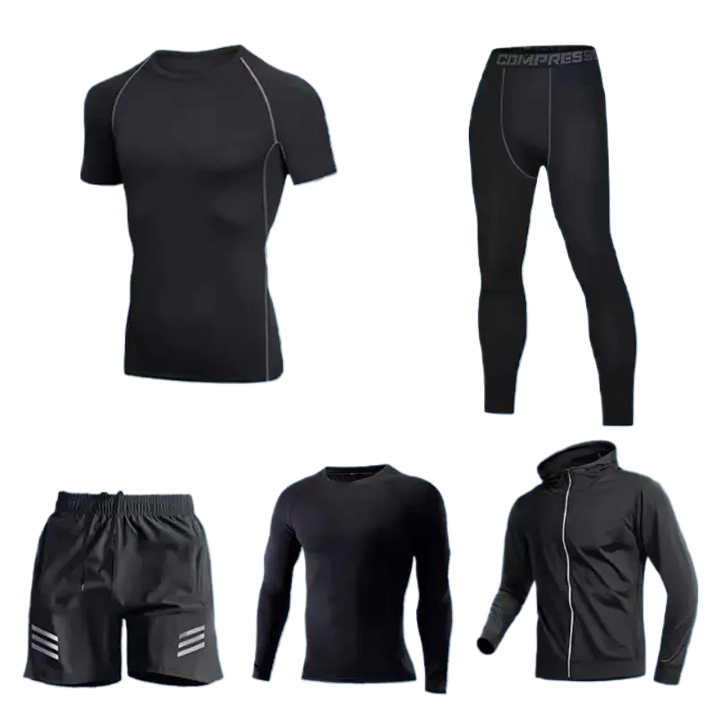 Men's Fitness and Exercise Set 4-5 pieces Fitness Training Clothes Slow Running Speed Drying Clothes Spring Comfortable Clothing Best home products