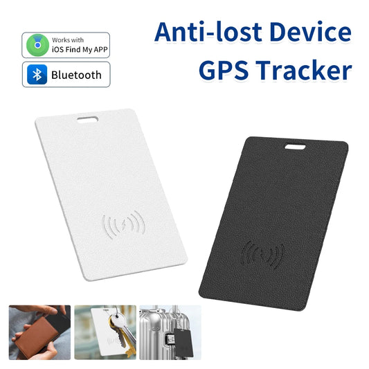 Bag Wallet Bluetooth Smart GPS Tracker Card Works with Find My App Wireless Charging Thin GPS Item Finder Luggage Key Anti-loss