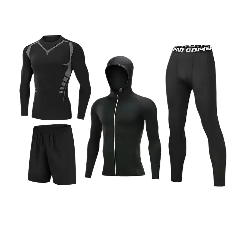 Men's Fitness and Exercise Set 4-5 pieces Fitness Training Clothes Slow Running Speed Drying Clothes Spring Comfortable Clothing Best home products