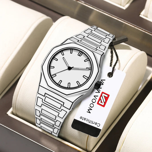 2025 New Creative Men Silicone Watch VA VA VOOM Brand Quartz Movement Creative Lines Leisure Outdoor Sports Black Wrist Watches