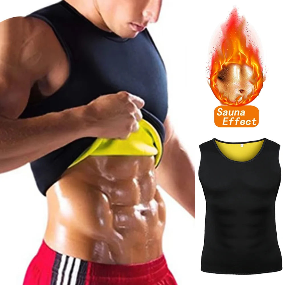 Men Training T-shirts Sauna Effect Sports Vest Exercise Tops Fitness Clothes Slimming Weight Loss Sportswear Workout Activewear Best home products