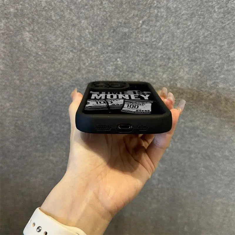 Phone Case For iPhone 17 16 15 14 12 11 13 Pro Max Time is Money Printed Soft Cover For iPhone 17 Air 16E 7 8 Plus X XS Case Best home products